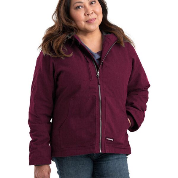 Ladies' Heathered Duck Hooded Jacket Thumbnail
