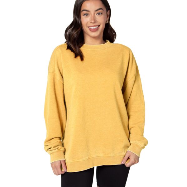Ladies' Burnout Campus Crew Sweatshirt Thumbnail