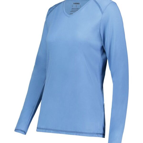 Ladies Super Soft-Spun Poly Long Sleeve Tee Thumbnail